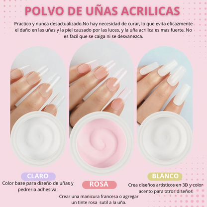 KIT DE UÑAS ACRÍLICAS PARA PRINCIPIANTES”